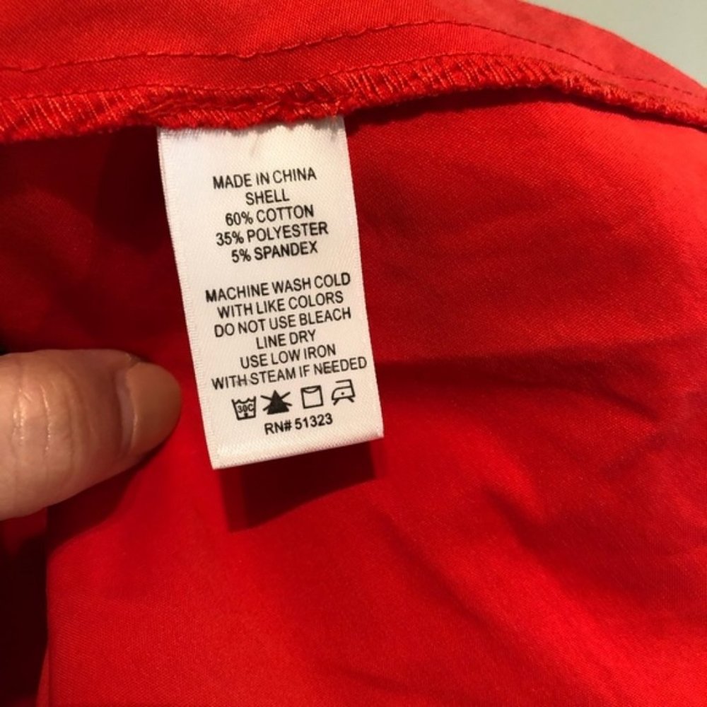 1.State Peplum Red RIVIERA FLAME Tank Large - Picture 3 of 6